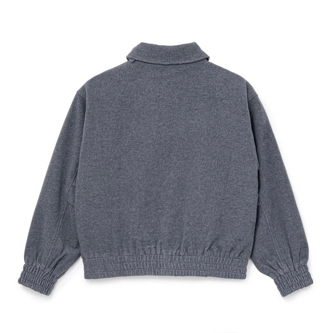 Wool-Blend Stand-Collar Jacket