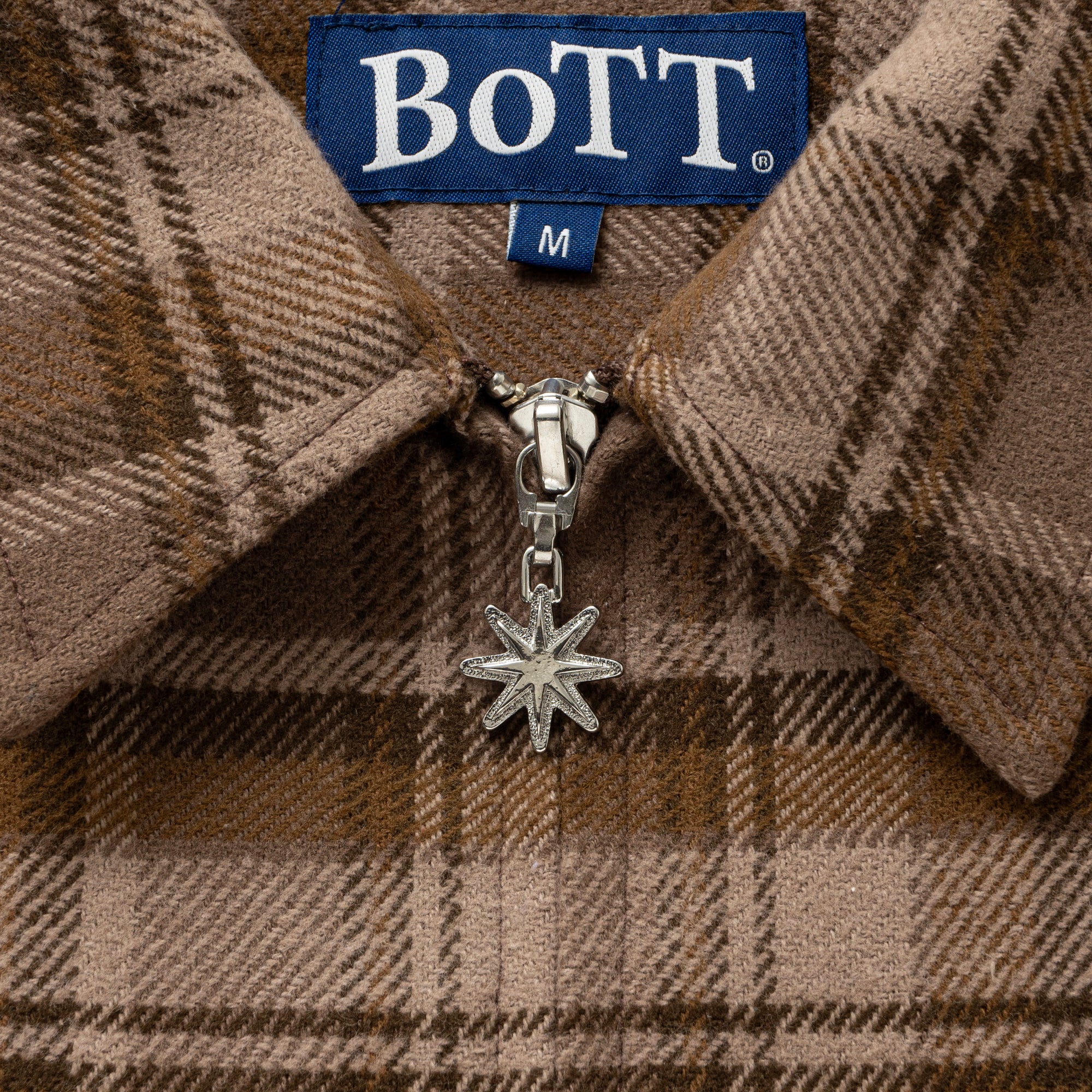 Zip-Up Flannel Shirt