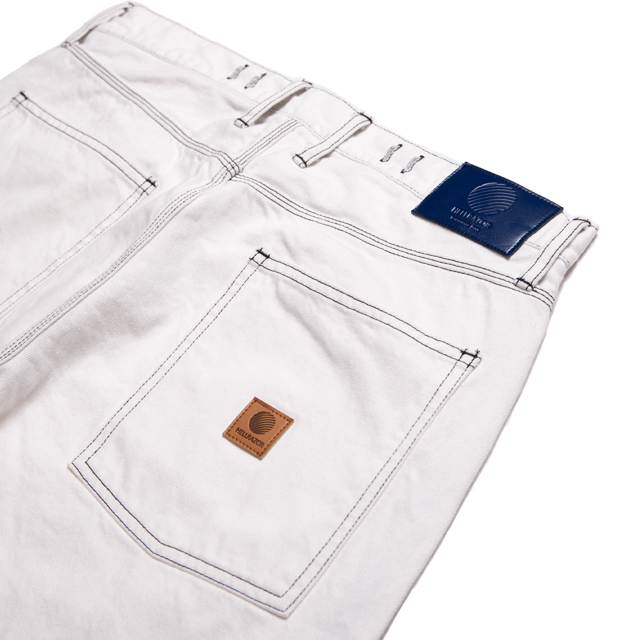 HELLRAZOR BAGGIE COLOR DENIM PANTS (White) ヘルレイザーの正規