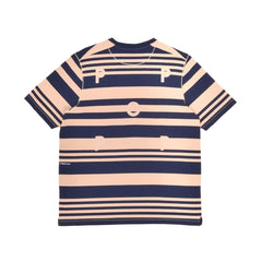 POP TRADING COMPANY(ポップトレーディングカンパニー) / striped logo t-shirt (Sesame)