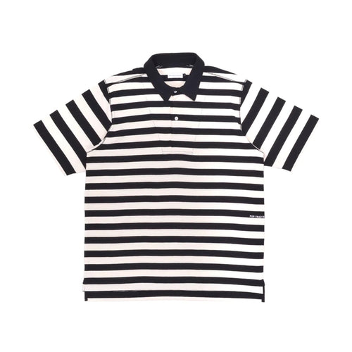 POP TRADING COMPANY(ポップトレーディングカンパニー) / stripe italo shirt (Black/Off White)