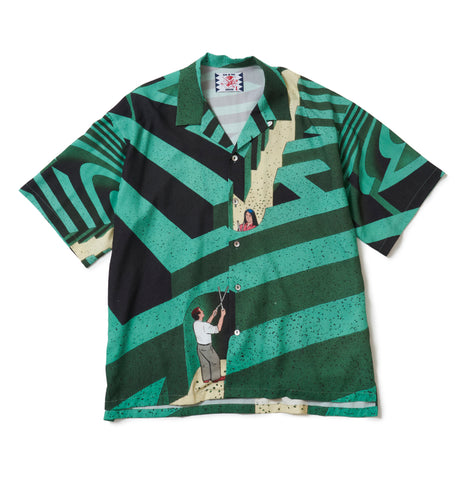 SON OF THE CHEESE Couple in maze Shirt ( Green ) サノバチーズ