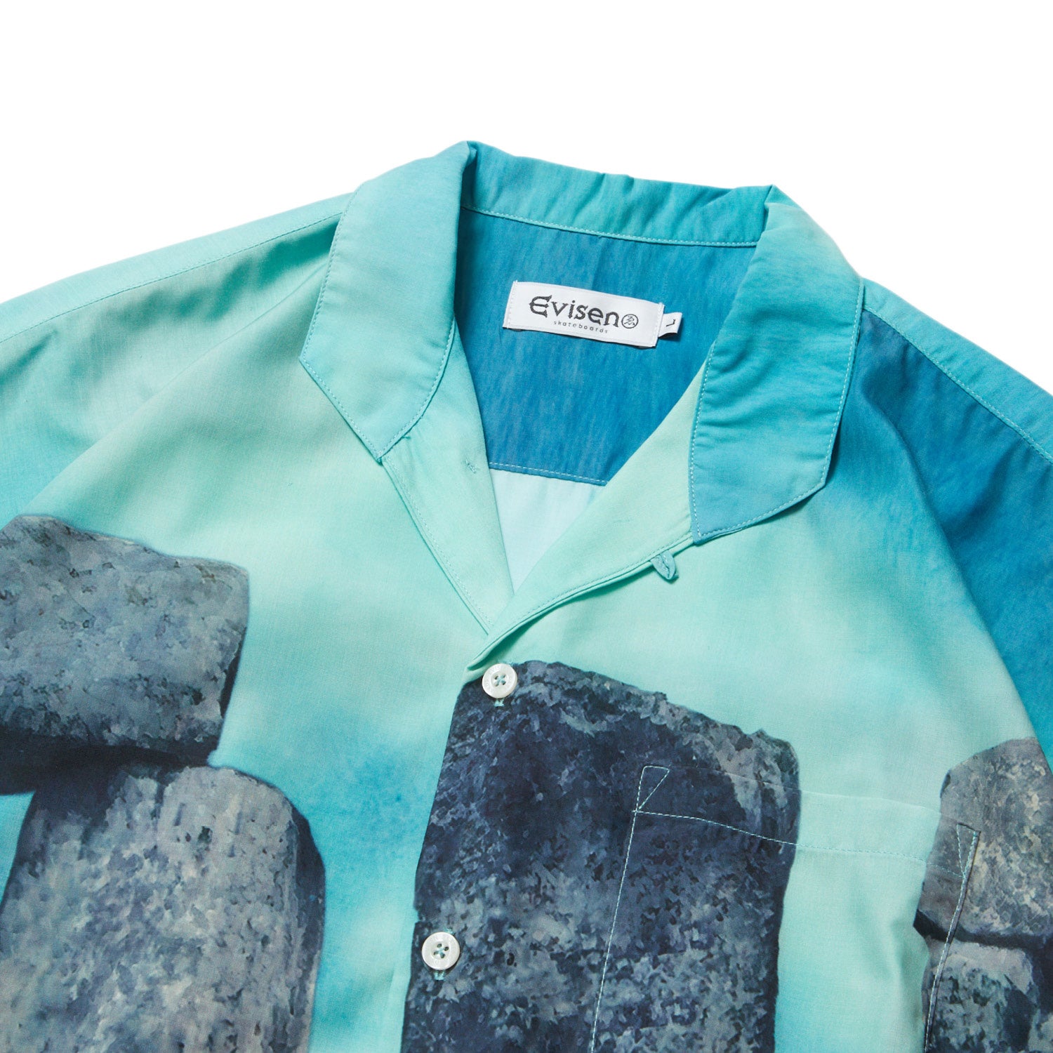 Evisen Skateboards EVIHENGE SHIRT (Blue) エビセンスケートボーズの