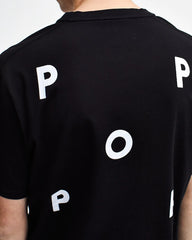 POP TRADING COMPANY(ポップトレーディングカンパニー) / Pop logo t-shirt (Black/White)