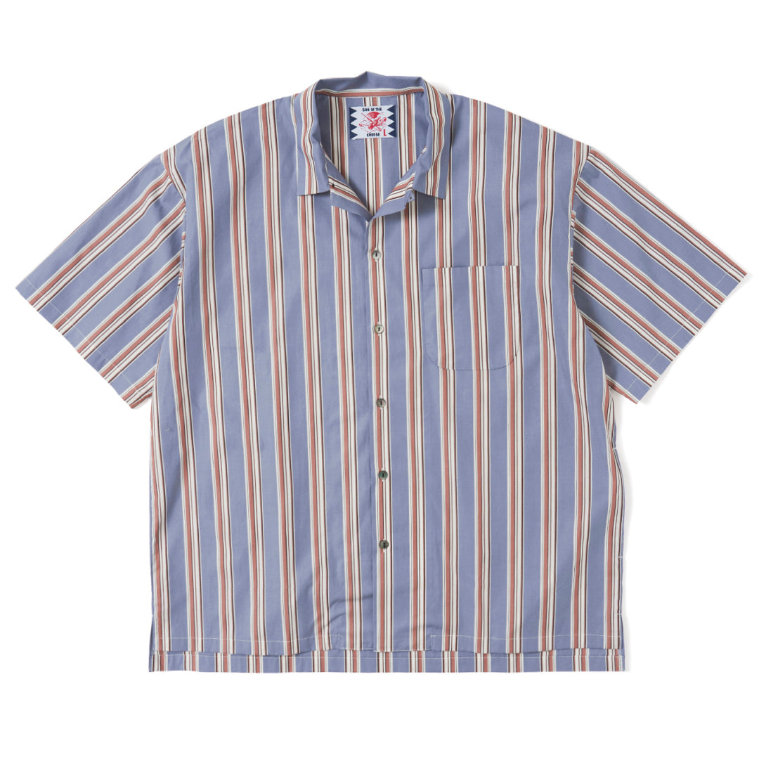 SON OF THE CHEESE Stripe Op Shirt (Blue) サノバチーズの正規