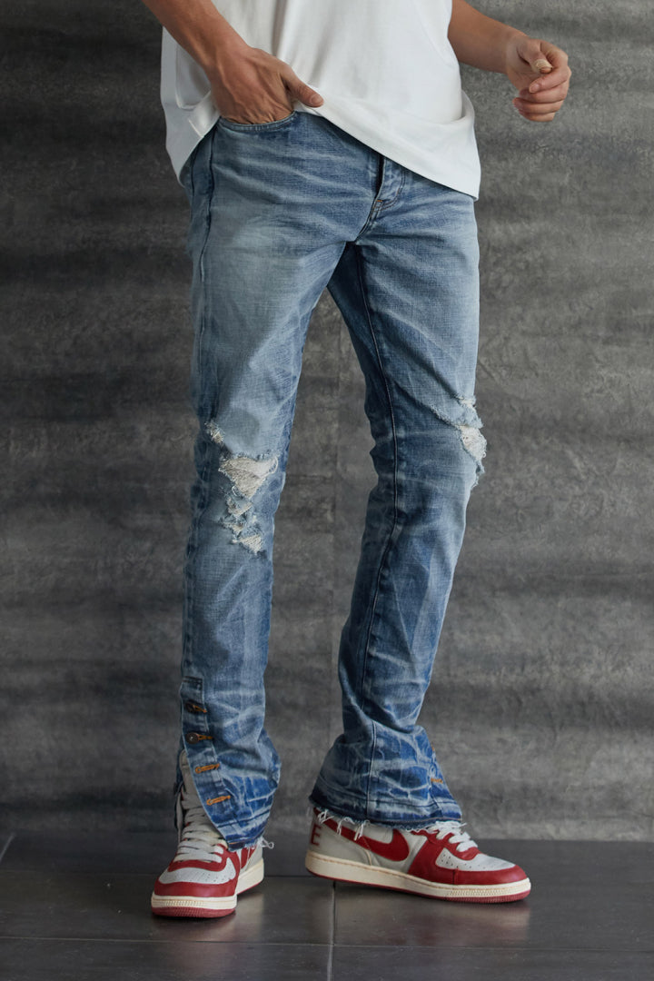 MLVINCE TYPE 1 SLIM DESTROYED JEANS 32-